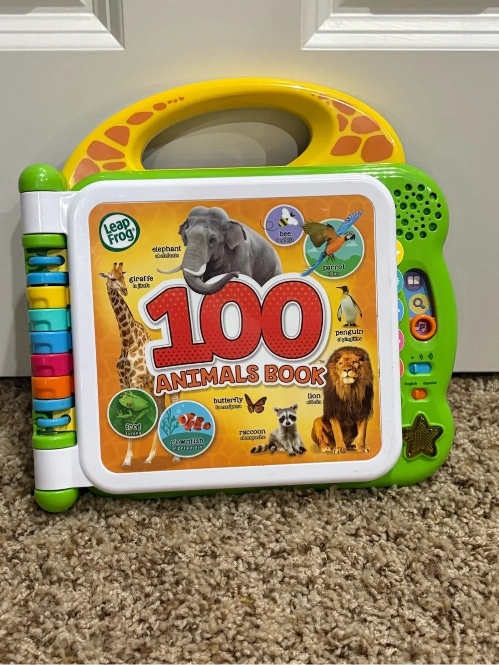 LeapFrog 100 Animals Book - Yellow & Green Interactive Learning Toy